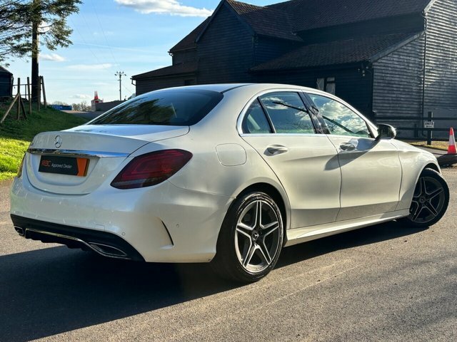 Mercedes-Benz C Class C220d Amg Line Saloon YN68WVJ White #2