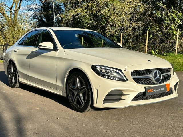 Mercedes-Benz C Class C220d Amg Line Saloon YN68WVJ White #5