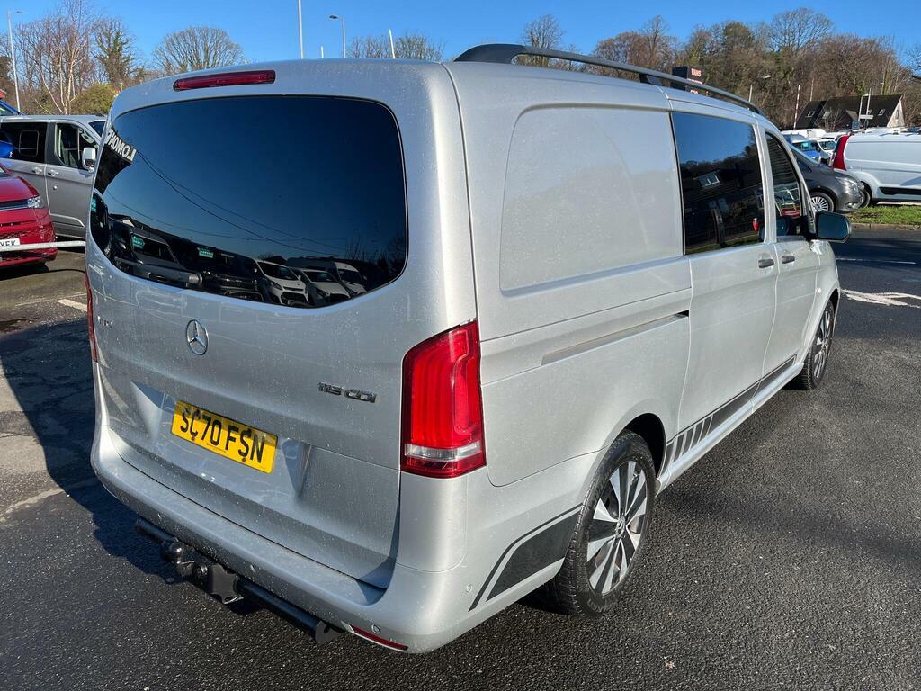 Mercedes-Benz Vito 2.0 119 Cdi Sport Crew Van G-tronic Rwd L2 Euro 6 SC70FSN Silver #3