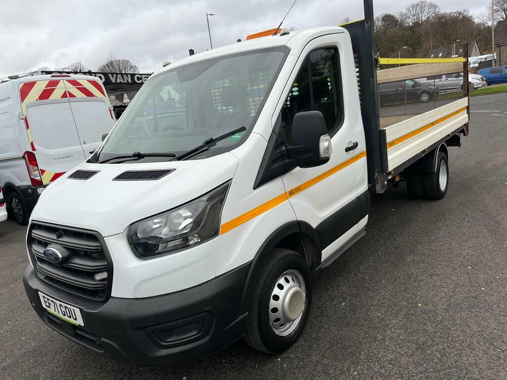 Ford Transit Custom 2.0 350 Ecoblue Leader Dropside White
