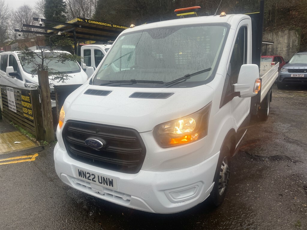 Ford Transit Custom 350 Leader Ecoblue Xlwb Dropside WN22UNW White #2