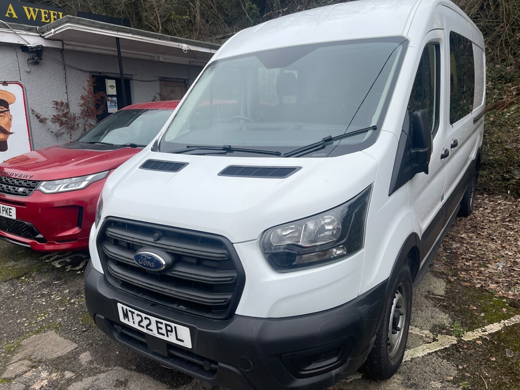 Ford Transit Custom 350 Leader Ecoblue 6 Seater Crew-cab White