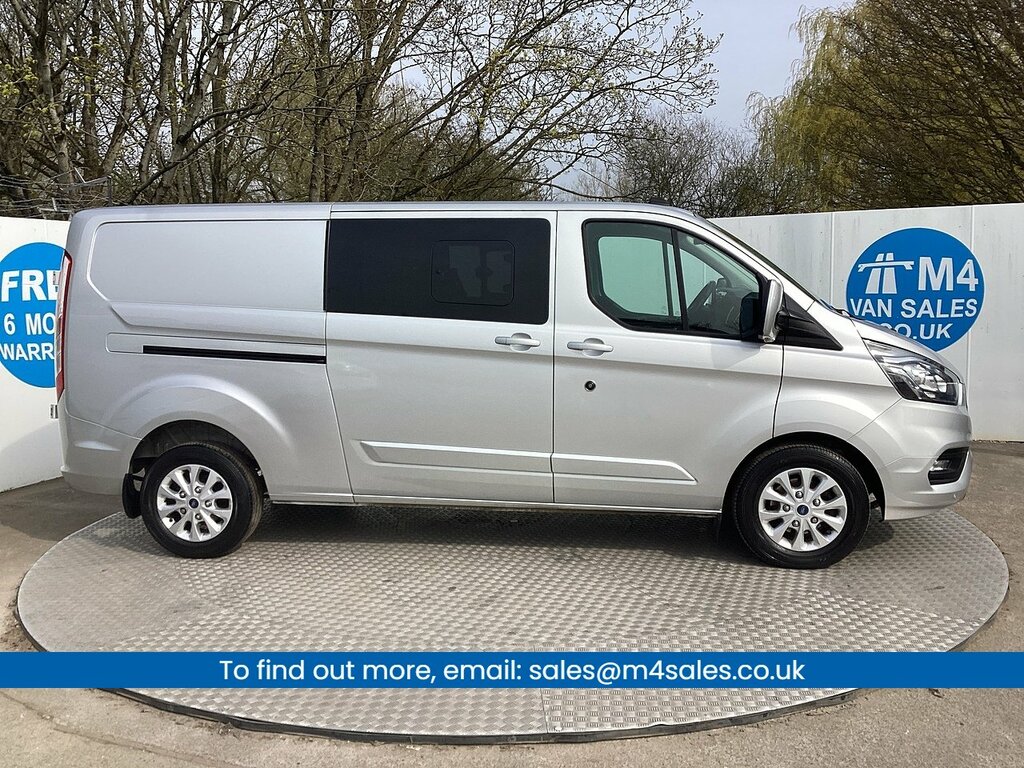 Ford Transit Custom 320 Ecoblue Limited Crewcab Lwb L R Euro 6 U7959 CA22ZXT Silver #2