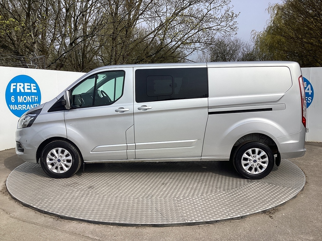 Ford Transit Custom 320 Ecoblue Limited Crewcab Lwb L R Euro 6 U7959 CA22ZXT Silver #6