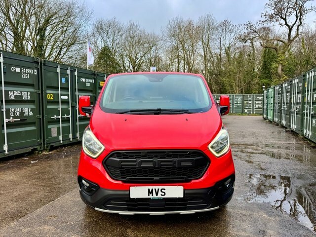 Ford Transit Custom 2021 2.0 300 Ecoblue Trail Panel Van Ma BK71DDV Red #2