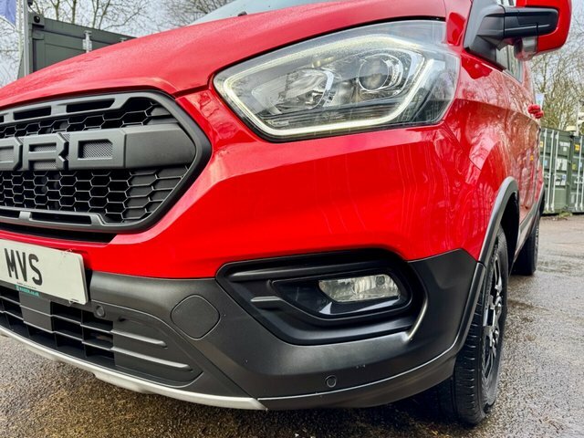 Ford Transit Custom 2021 2.0 300 Ecoblue Trail Panel Van Ma BK71DDV Red #4