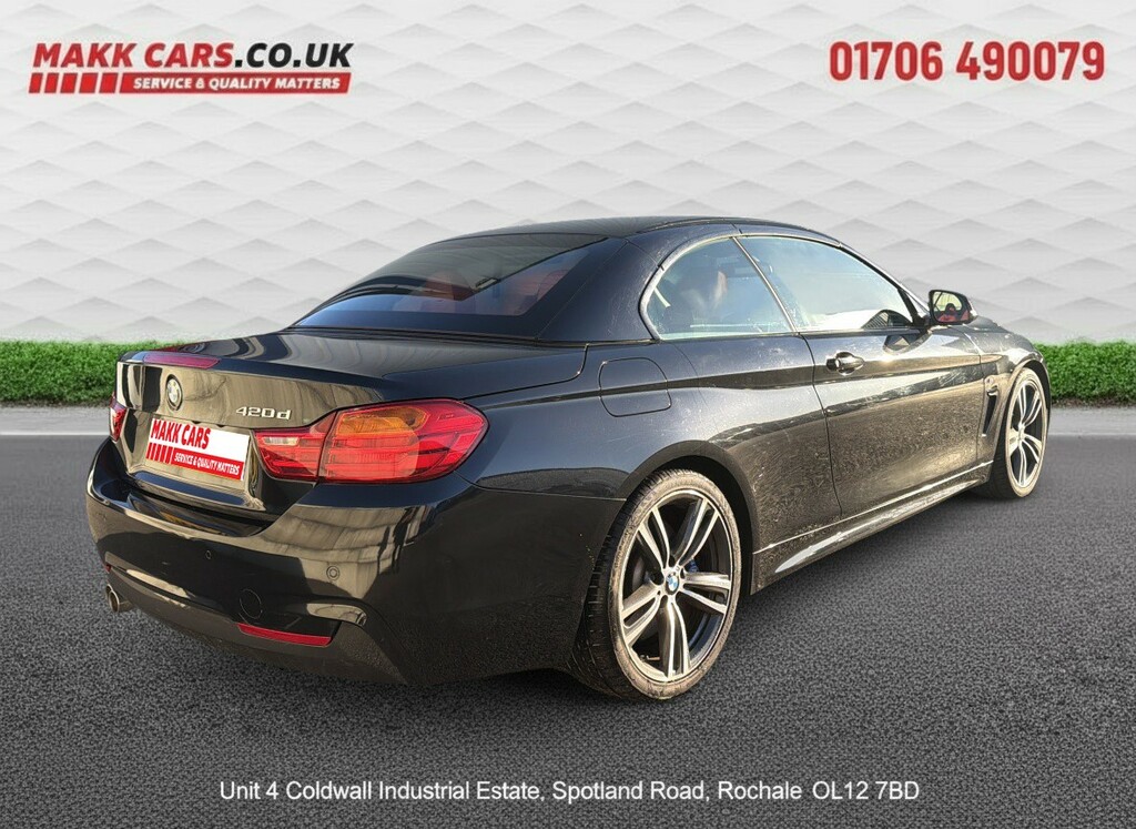 BMW 4 Series Convertible 2.0 420D M Sport Convertible 201766 Black #4
