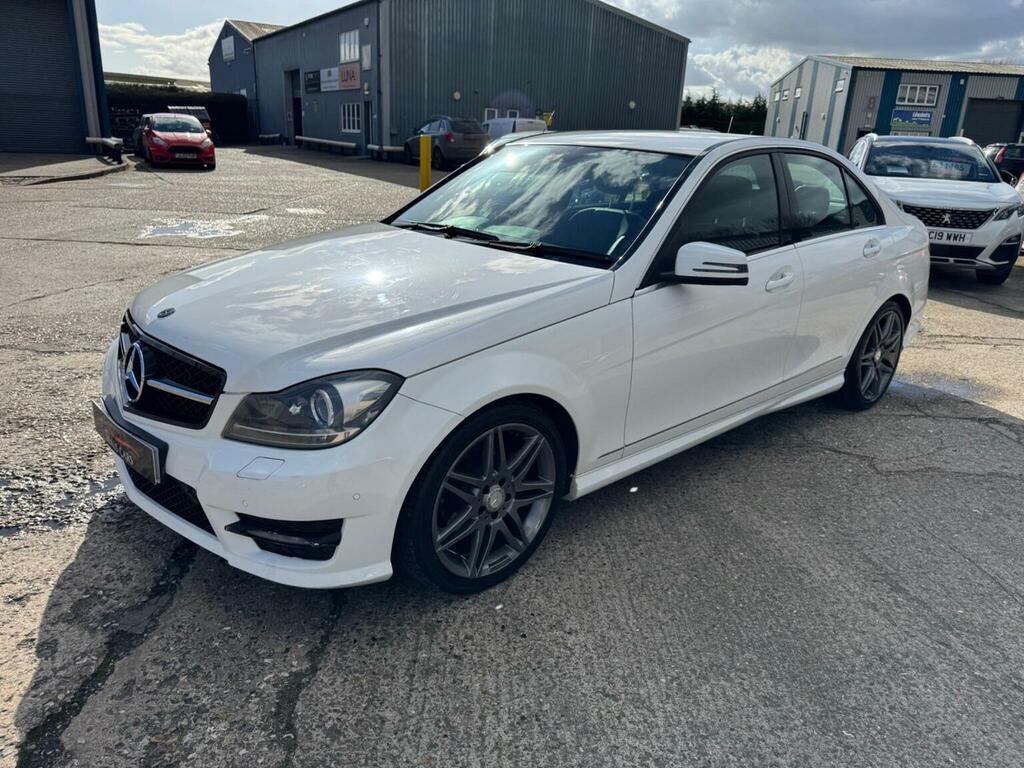 Mercedes-Benz C Class Saloon 1.8 C250 Blueefficiency Amg Sport Plus G-tr KY62XEF White #2