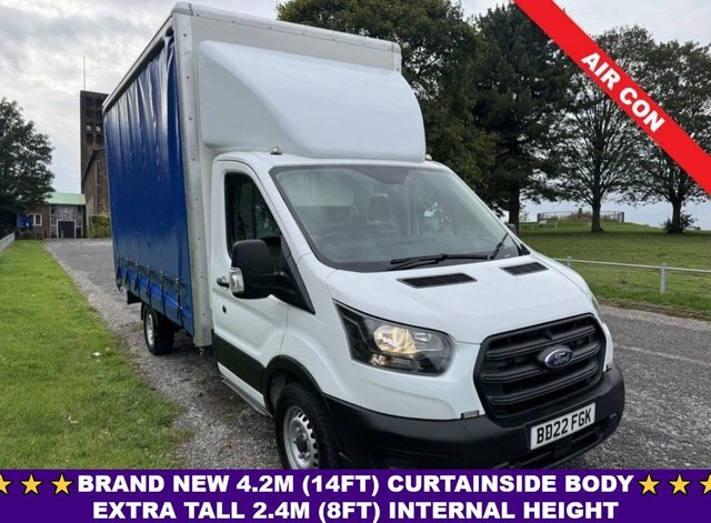 Ford Transit Custom 2.0 350 3.5T. L4 Lwb 4.2M Curtainside Or - Tail White