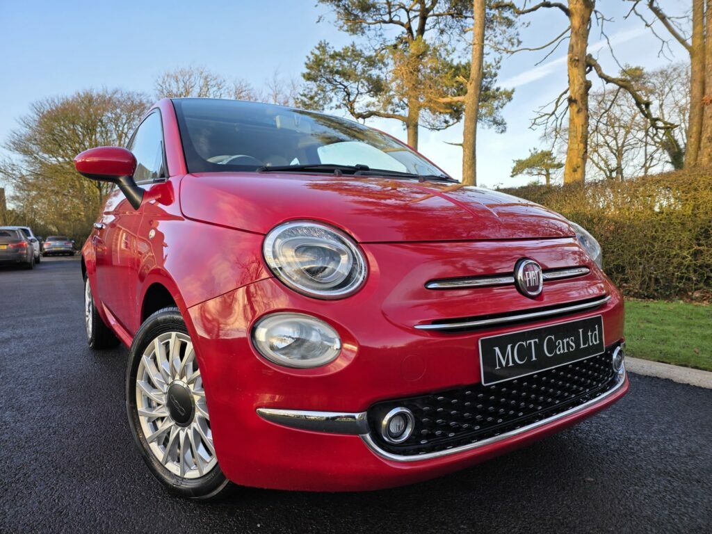 Fiat 500 1.2 Lounge Rosso Corsa Red Pan Roof Free 15 Mo 