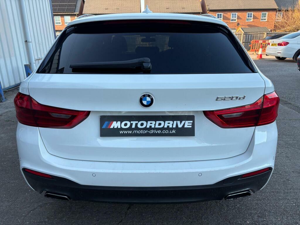 BMW 5 Series 2.0 520D M Sport Touring Euro 6 S S White #6