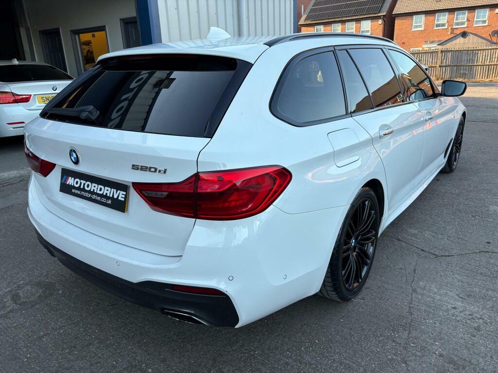BMW 5 Series 2.0 520D M Sport Touring Euro 6 S S White #2