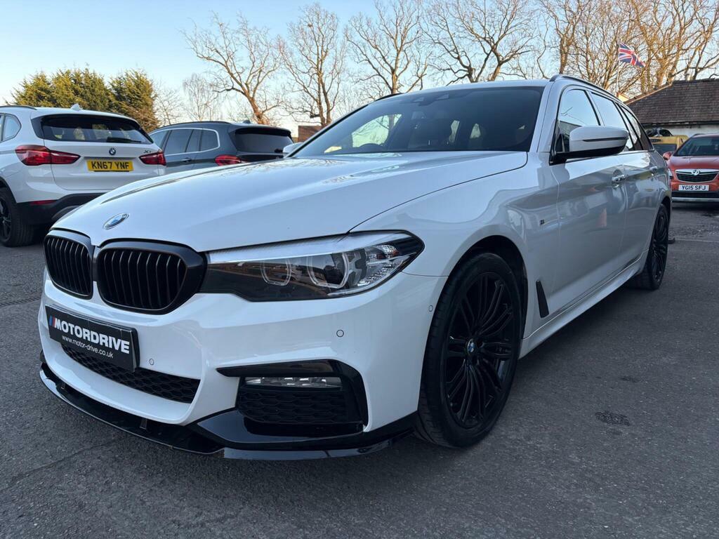 BMW 5 Series 2.0 520D M Sport Touring Euro 6 S S White #4