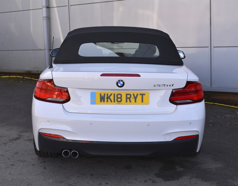 BMW 2 Series 2.0 225D M Sport Convertible Euro WK18RYT White #5
