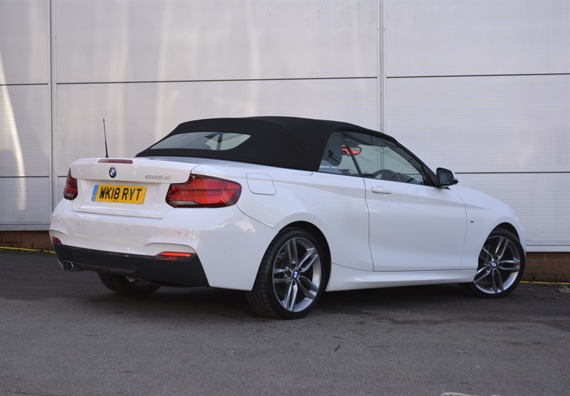BMW 2 Series 2.0 225D M Sport Convertible Euro WK18RYT White #6