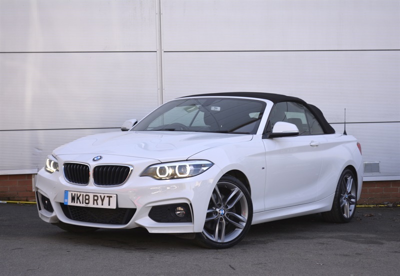 BMW 2 Series 2.0 225D M Sport Convertible Euro WK18RYT White #2