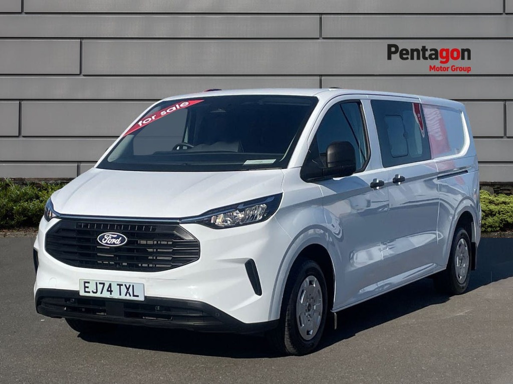 Ford Transit Custom 2.0 280 Ecoblue Trend Crew Van Double Cab Dies EJ74TXL White #3
