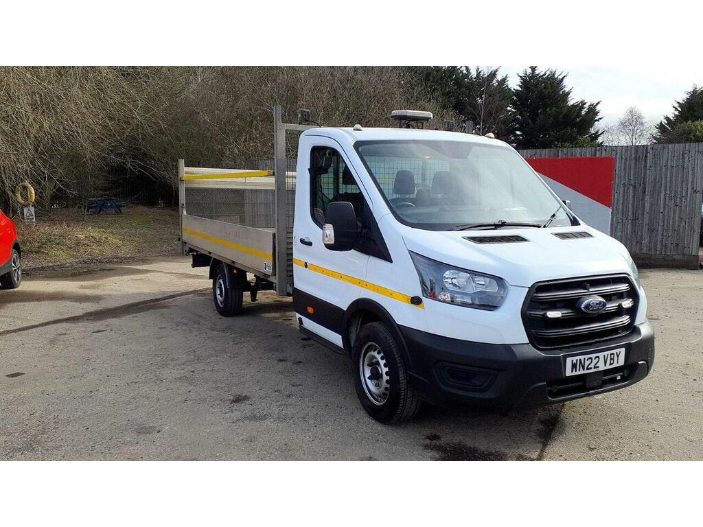 Ford Transit Custom 2.0 350 Ecoblue Leader Dropside WN22VBY White #3