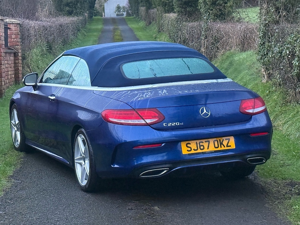 Mercedes-Benz C Class C220d Amg Line SJ67OKZ Blue #3