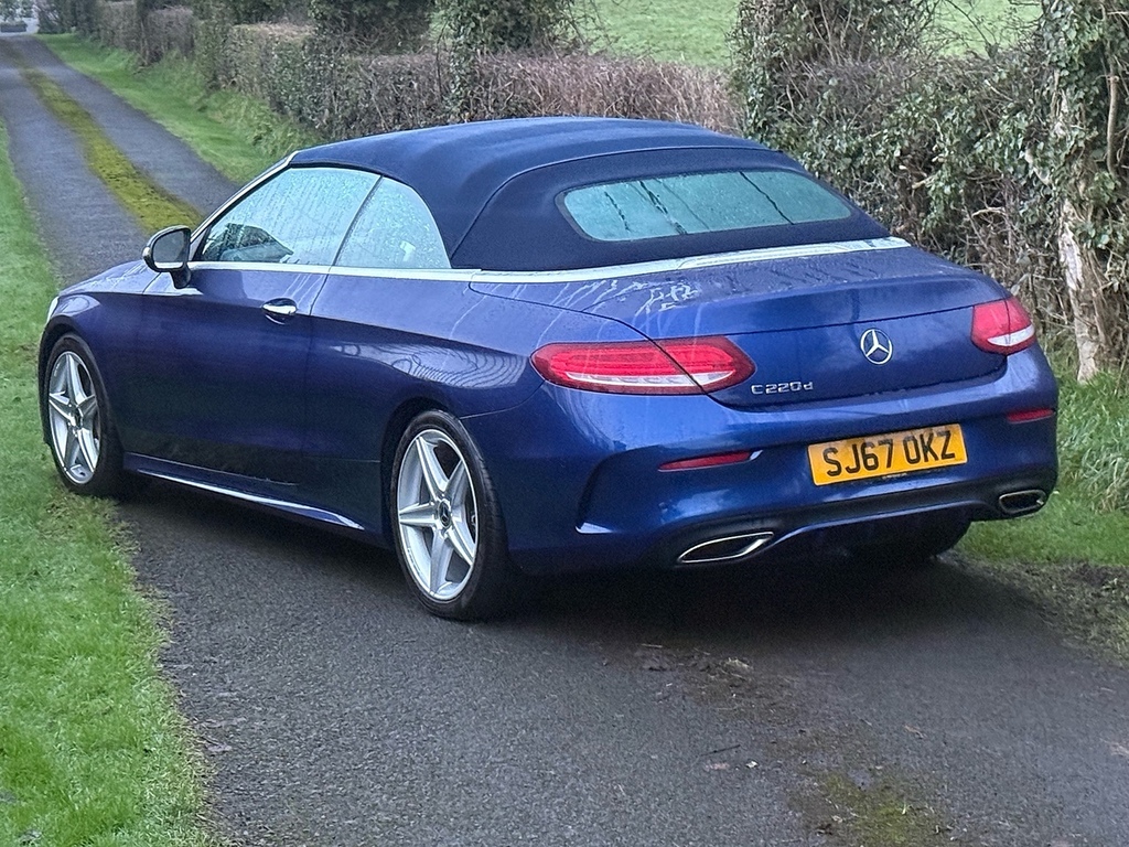 Mercedes-Benz C Class C220d Amg Line SJ67OKZ Blue #4