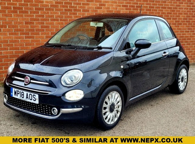 Fiat 500 Lounge Hatchback Black
