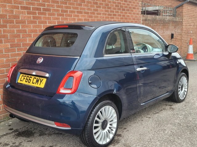 Fiat 500C Twinair Lounge Convertible CF66CMY Blue #5