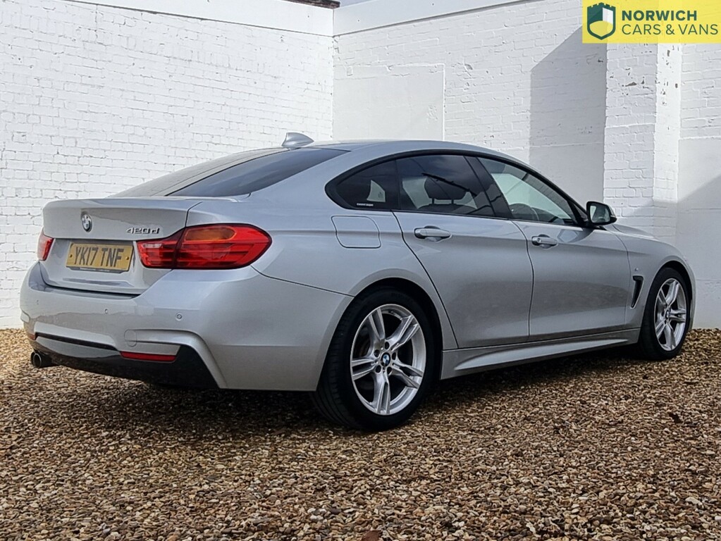 BMW 4 Series Gran Coupe 2.0 420D M Sport Gran Coupe 2017 YK17TNF Silver #4