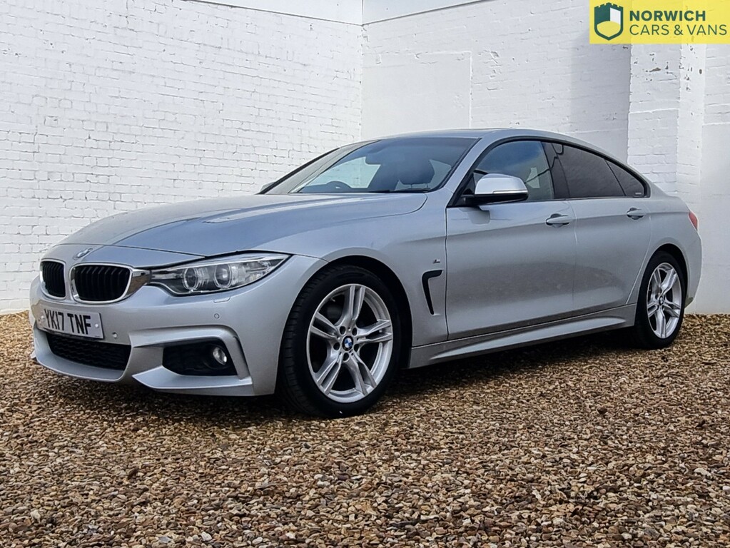 BMW 4 Series Gran Coupe 2.0 420D M Sport Gran Coupe 2017 YK17TNF Silver #2