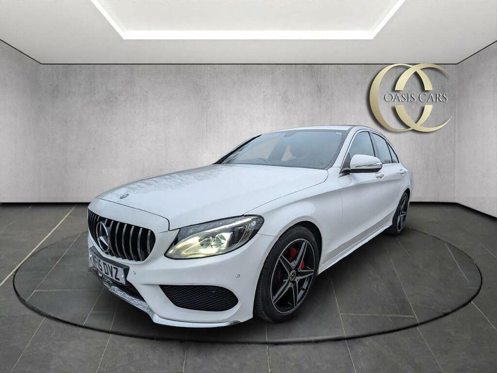 Mercedes-Benz C Class Saloon 1.6 C200 Bluetec Amg Line G-tronic Euro 6 White #4
