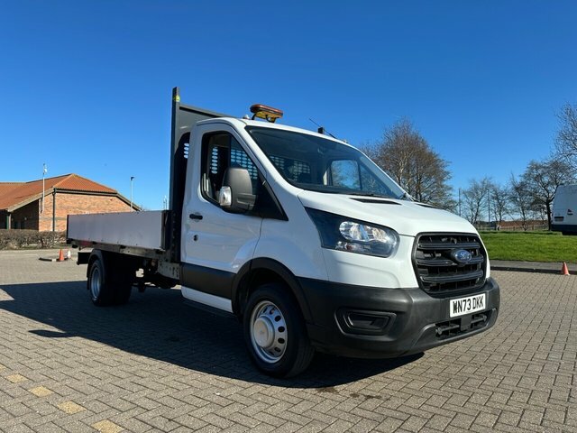 Ford Transit Custom 2.0 350 Ecoblue Leader Dropside White