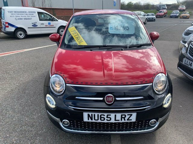 Fiat 500 2015 1.2 Lounge Hatchback Euro 6 NU65LRZ Black #2