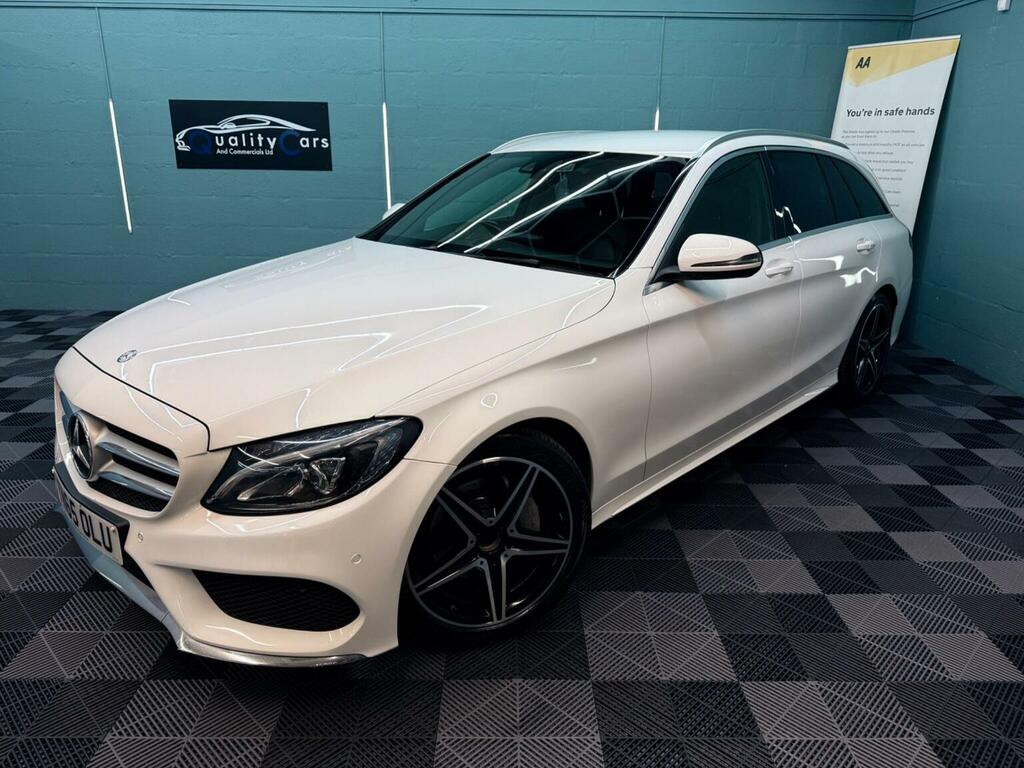 Mercedes-Benz C Class 2.1 C220d Amg Line 7G-tronic Euro 6 Ss YN65OLU White