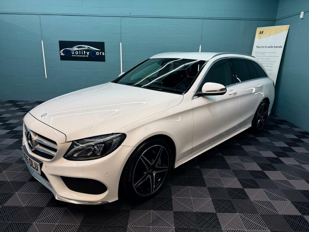 Mercedes-Benz C Class 2.1 C220d Amg Line 7G-tronic Euro 6 Ss YN65OLU White #2
