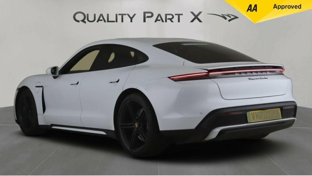 Porsche Taycan Turbo White #5