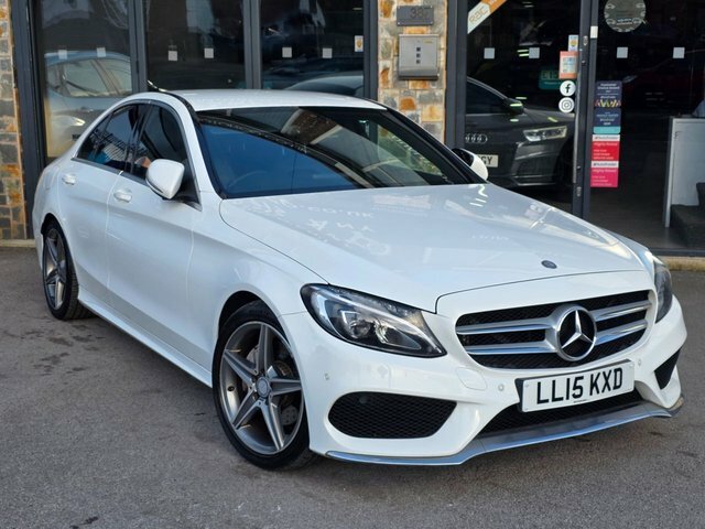 Mercedes-Benz C Class 2015 2.1 C220 Bluetec Amg Line Saloon G LL15KXD White #4