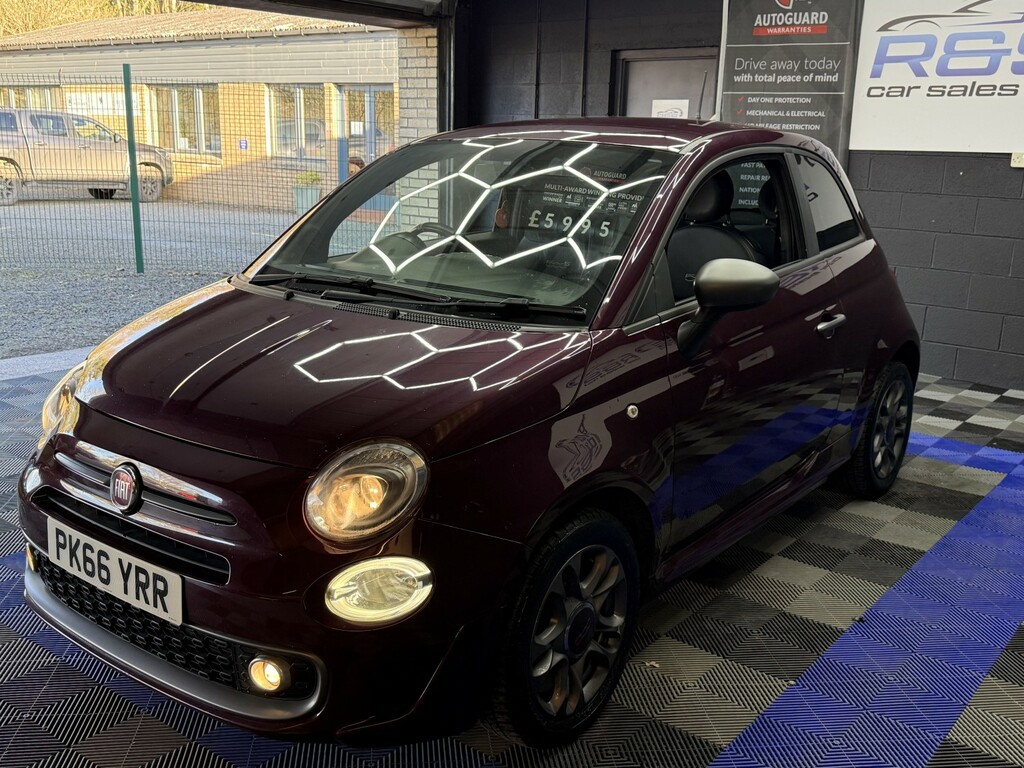 Fiat 500 1.2 500 My17 1.2 69Hp S 2016 PK66YRR Red #5
