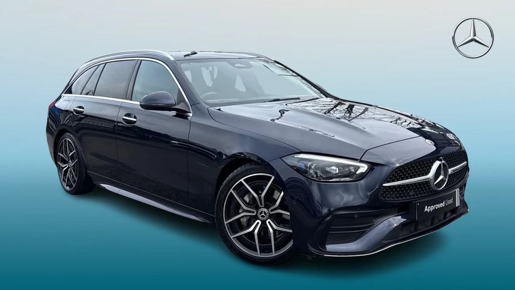 Mercedes-Benz C Class C 300 Amg Line Prem Mhe Blue