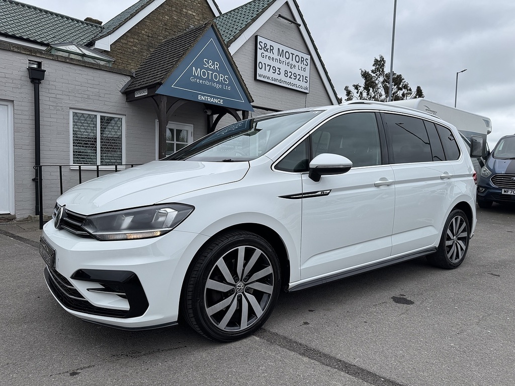 Volkswagen Touran Tdi R-line White #2