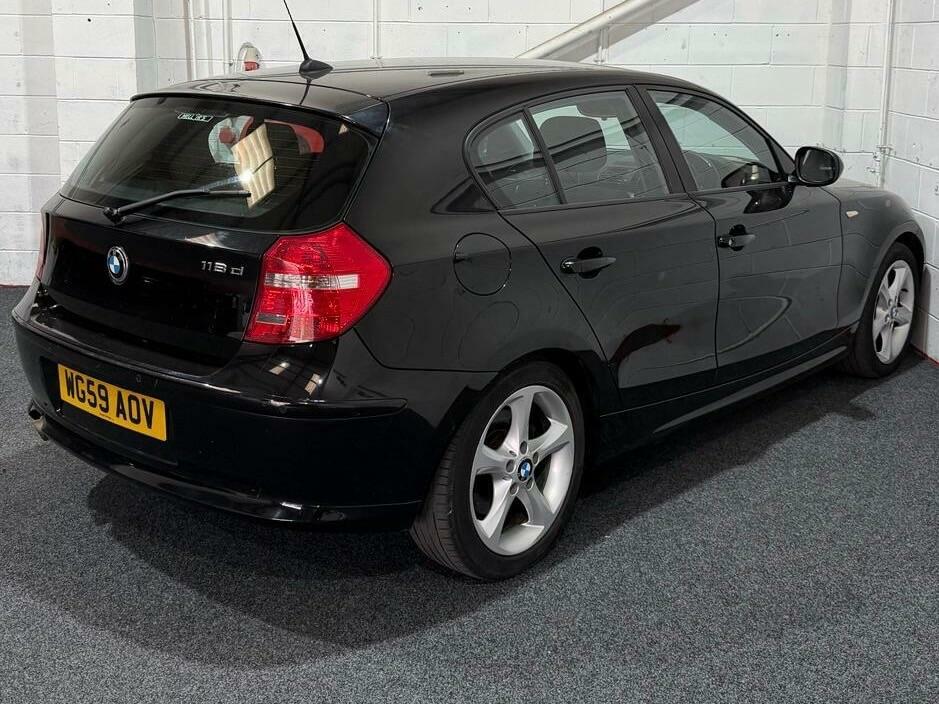 BMW 1 Series 2.0 118D Sport Euro 5 WG59AOV Black #6