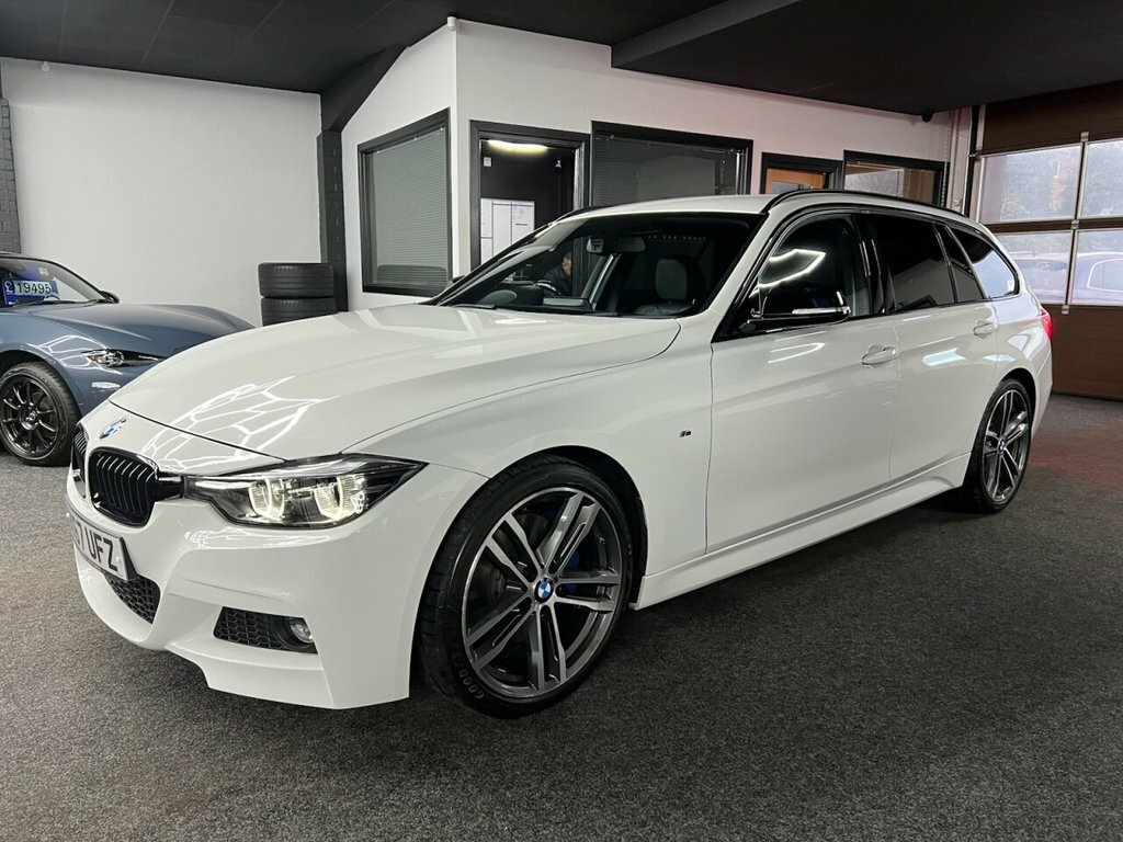BMW 3 Series Estate YK67UFZ White #3