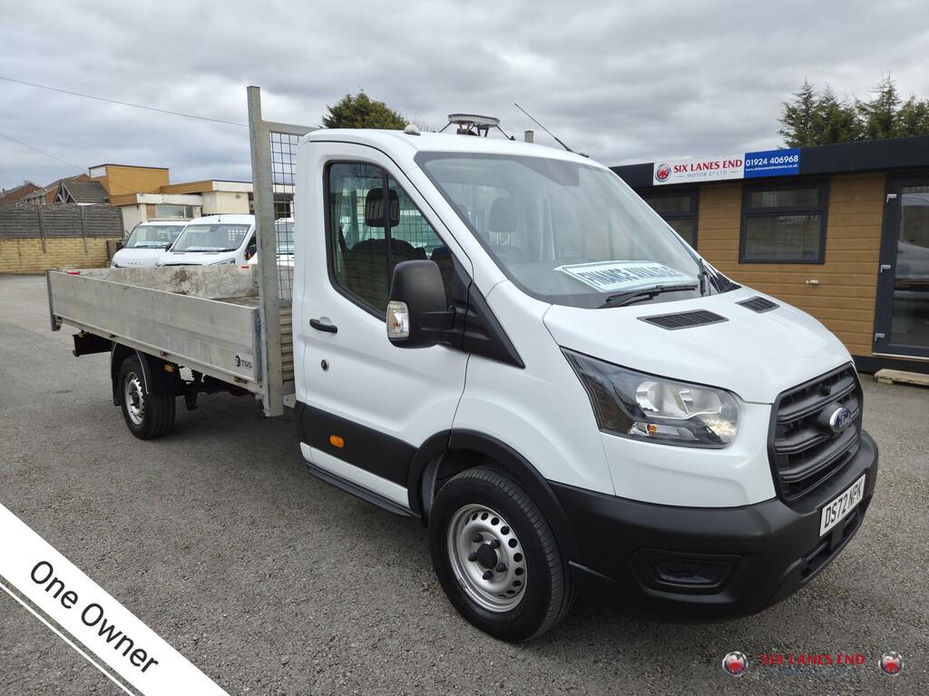 Ford Transit Custom 2.0 350 Ecoblue Leader Dropside White