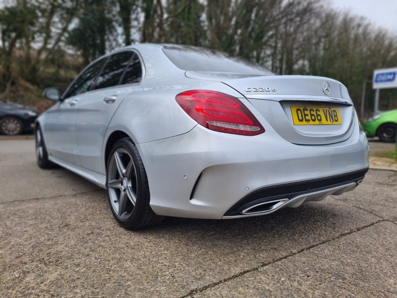 Mercedes-Benz C Class C220 D Amg Line OE66VNB Silver #6