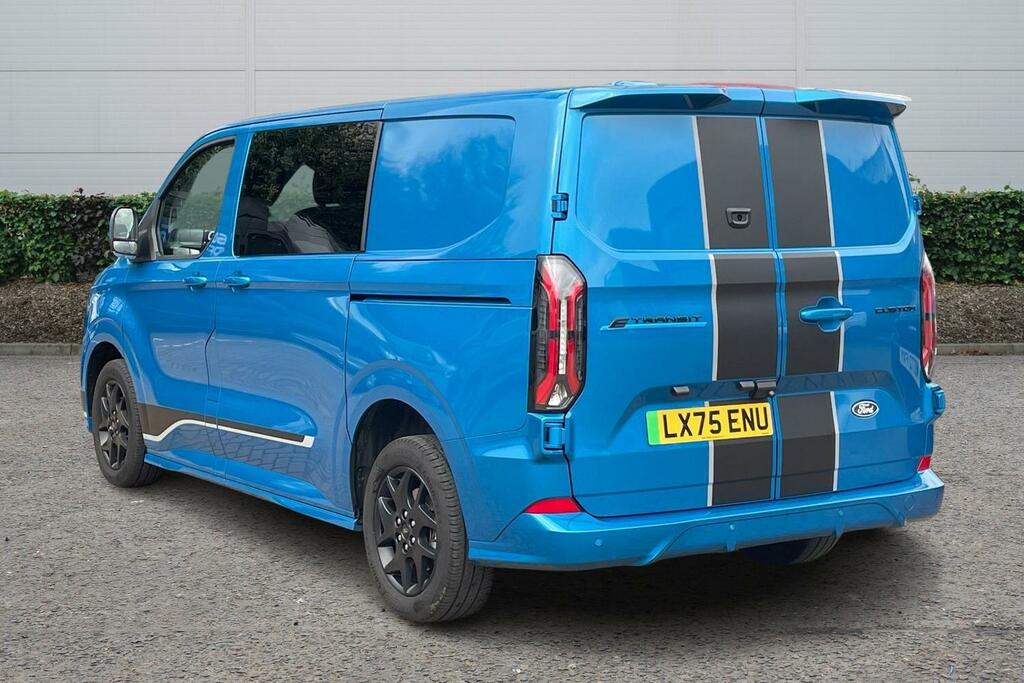 Ford Transit Custom 160Kw 65Kwh H1 Double Cab Van Sport LX75ENU Blue #2