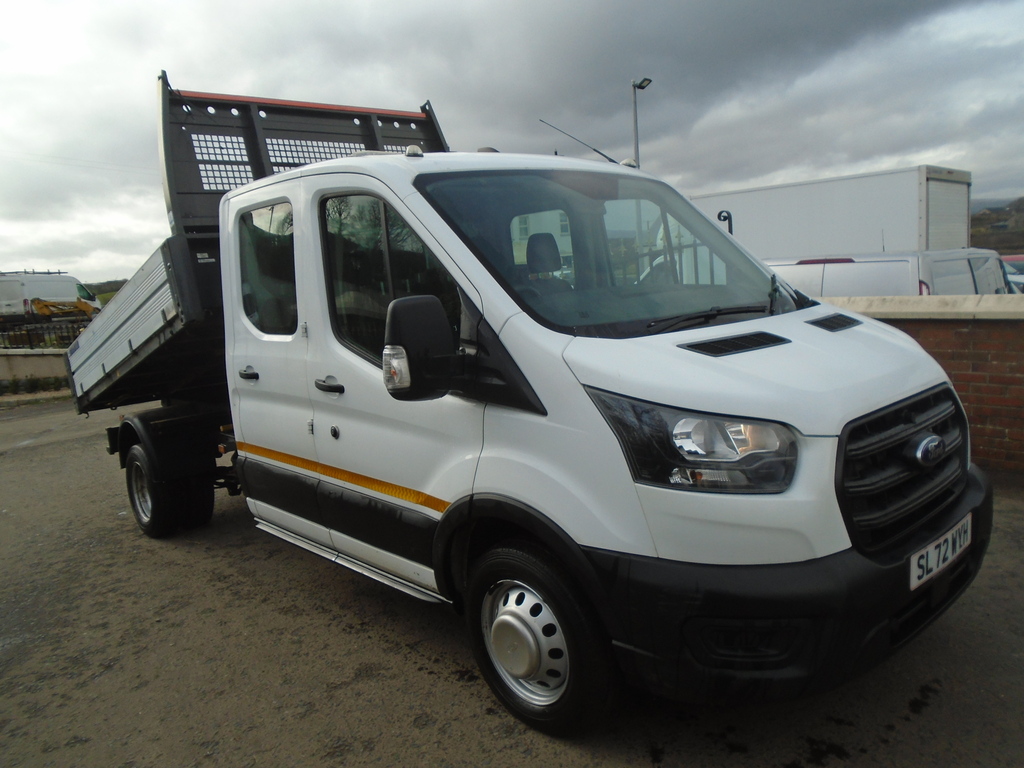 Ford Transit Custom 350 Doublecab Tipper. White
