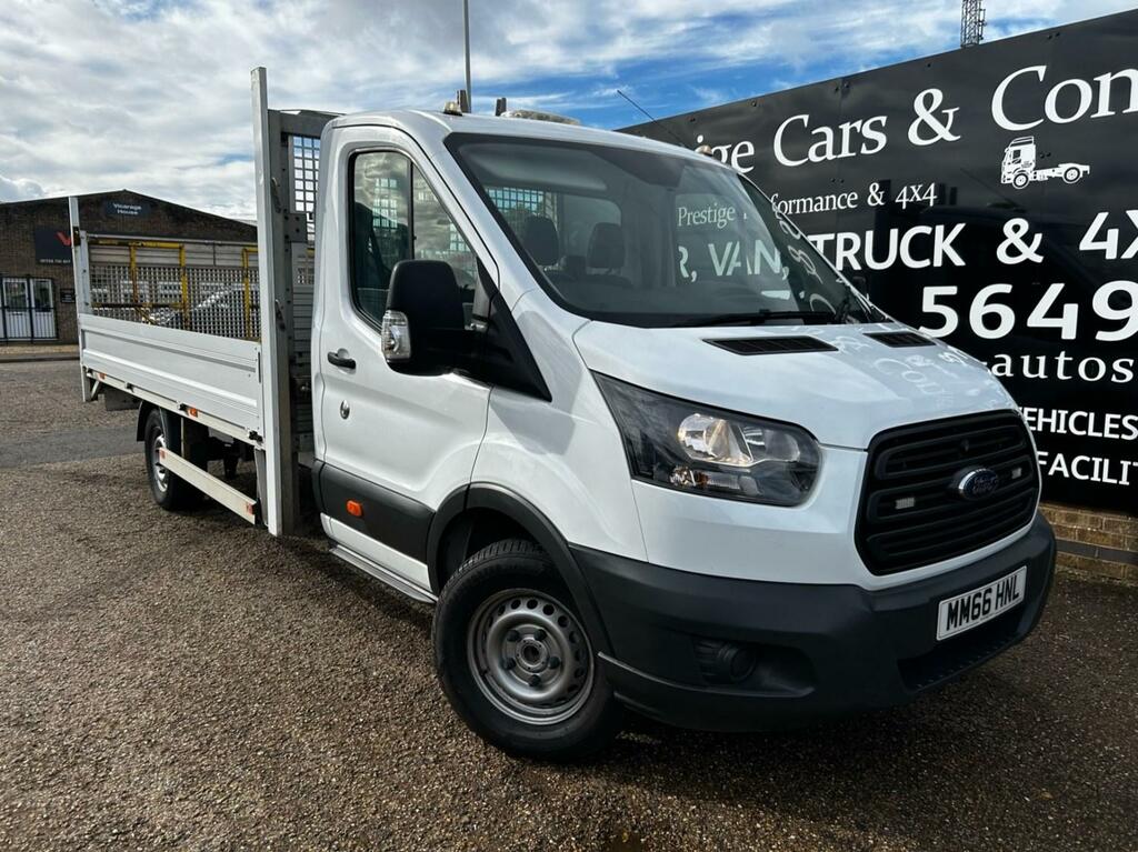 Ford Transit Custom 350 2.0 Tdci 130Ps L4 Xlwb Dropside Pick Up Tail L White