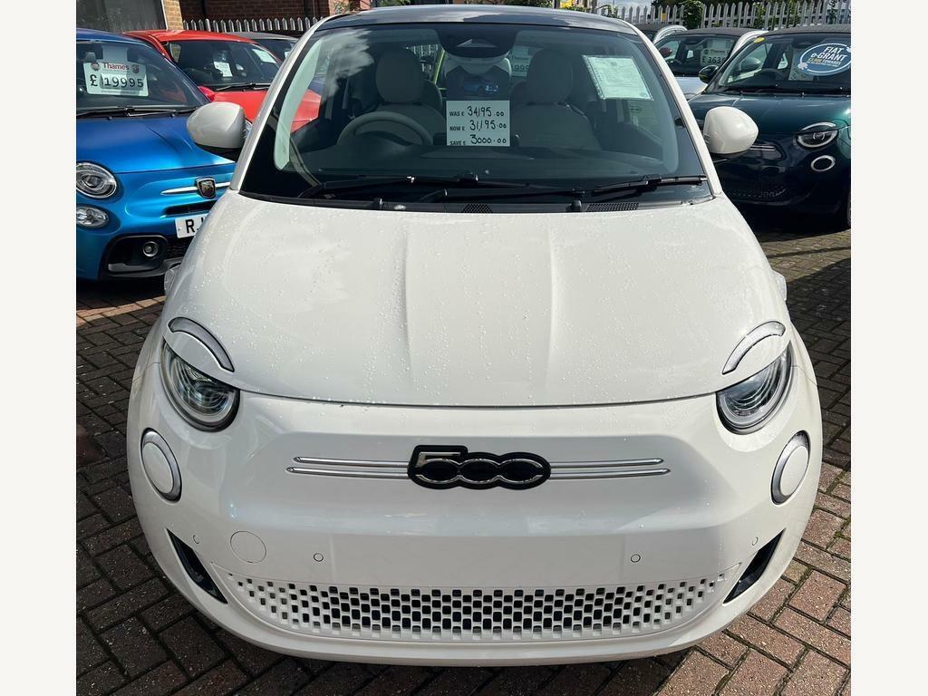 Fiat 500E 42Kwh La Prima Convertible 118 RE75NLX White #2