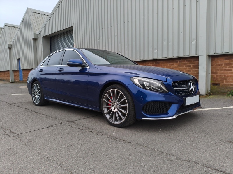 Mercedes-Benz C Class C300 H Amg Line Blue #6