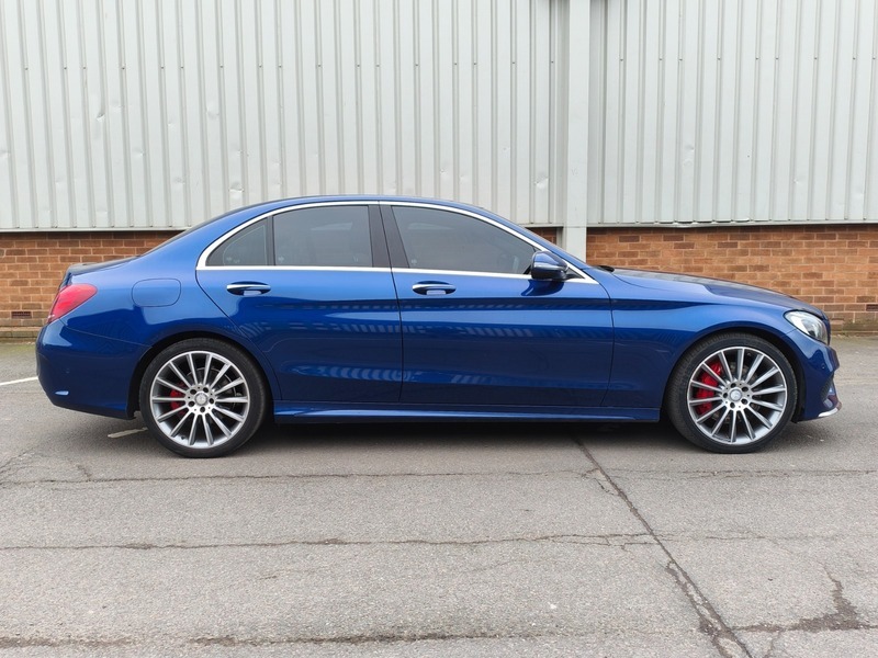 Mercedes-Benz C Class C300 H Amg Line Blue #3