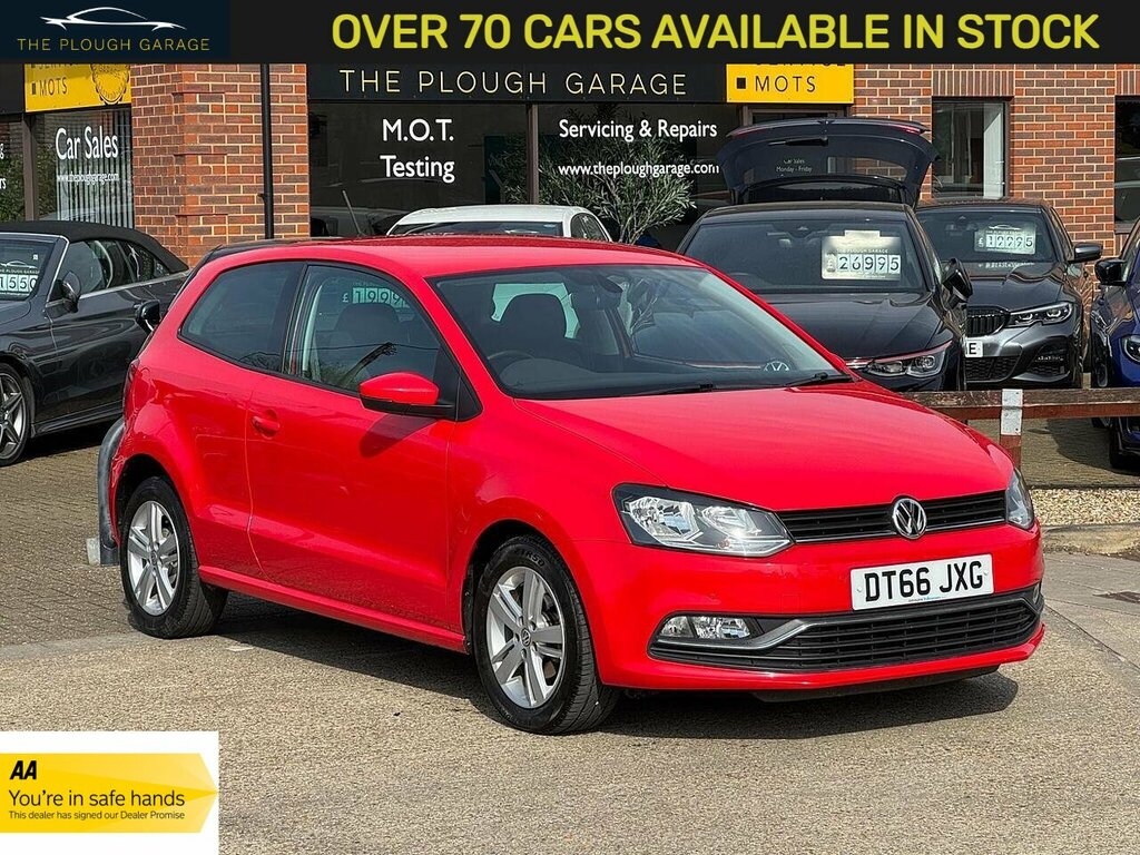 Volkswagen Polo 1.0 Bluemotion Tech Match Edition Hatchback Pe Red