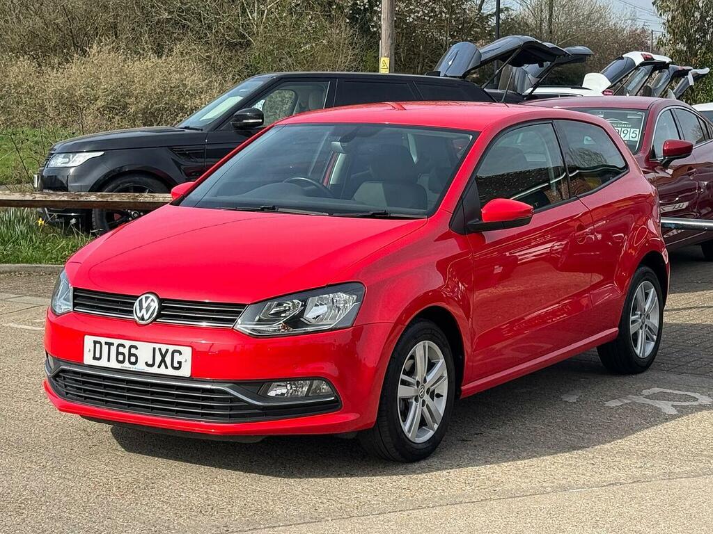 Volkswagen Polo 1.0 Bluemotion Tech Match Edition Hatchback Pe DT66JXG Red #3
